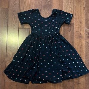 Kyte Baby Rainbow Hearts, 4T Twirl dress